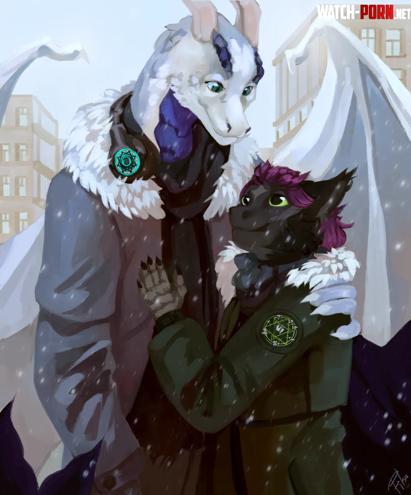 Snow walk art by me by FikaNori