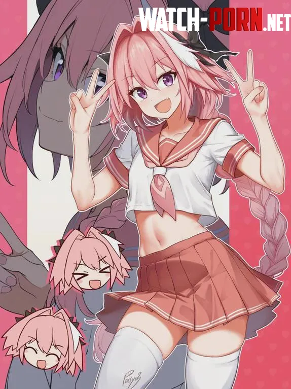 Astolfo making peace sign by Annual-Company1996