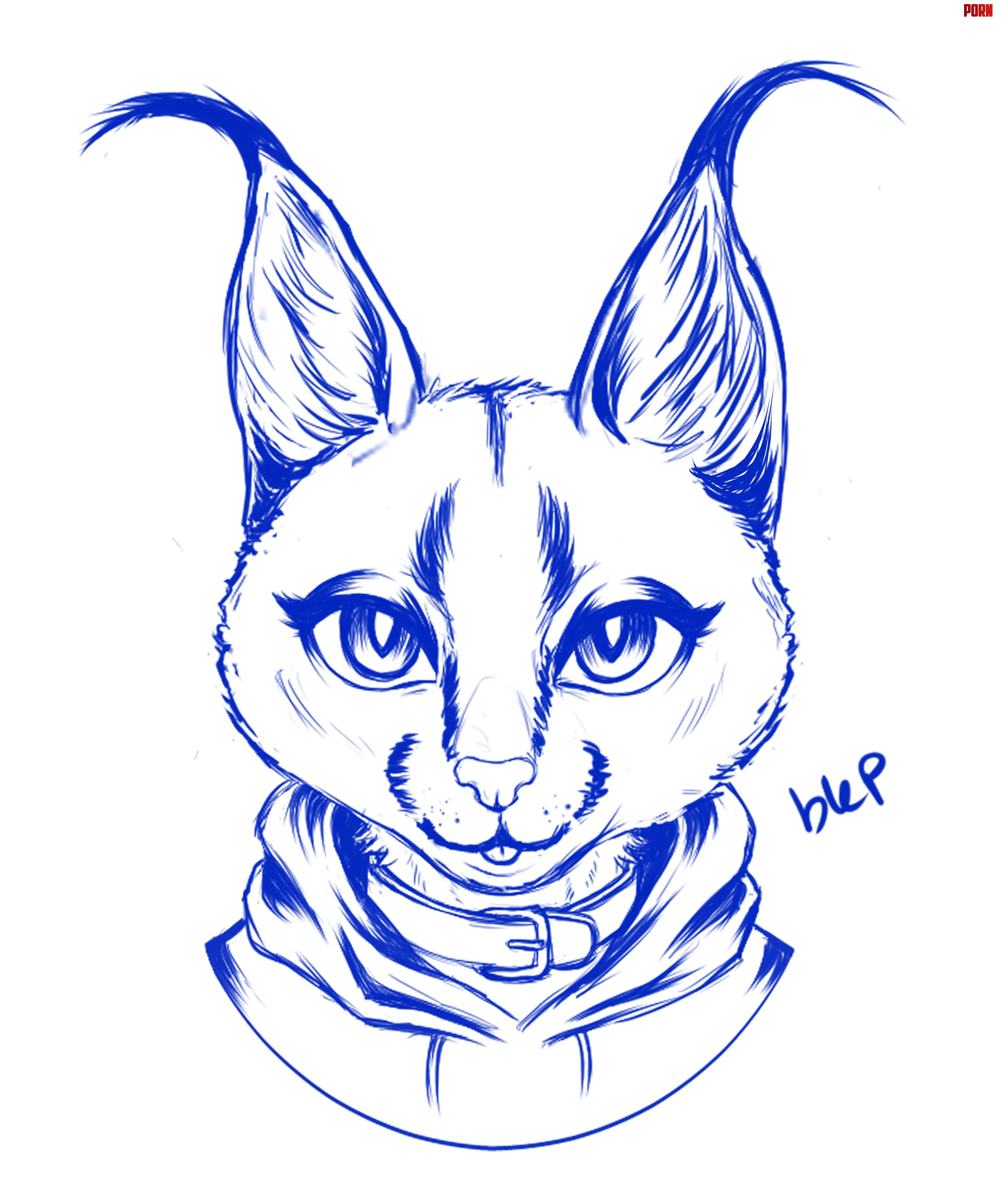 Practicing my art caracal go blep by TheMeFo