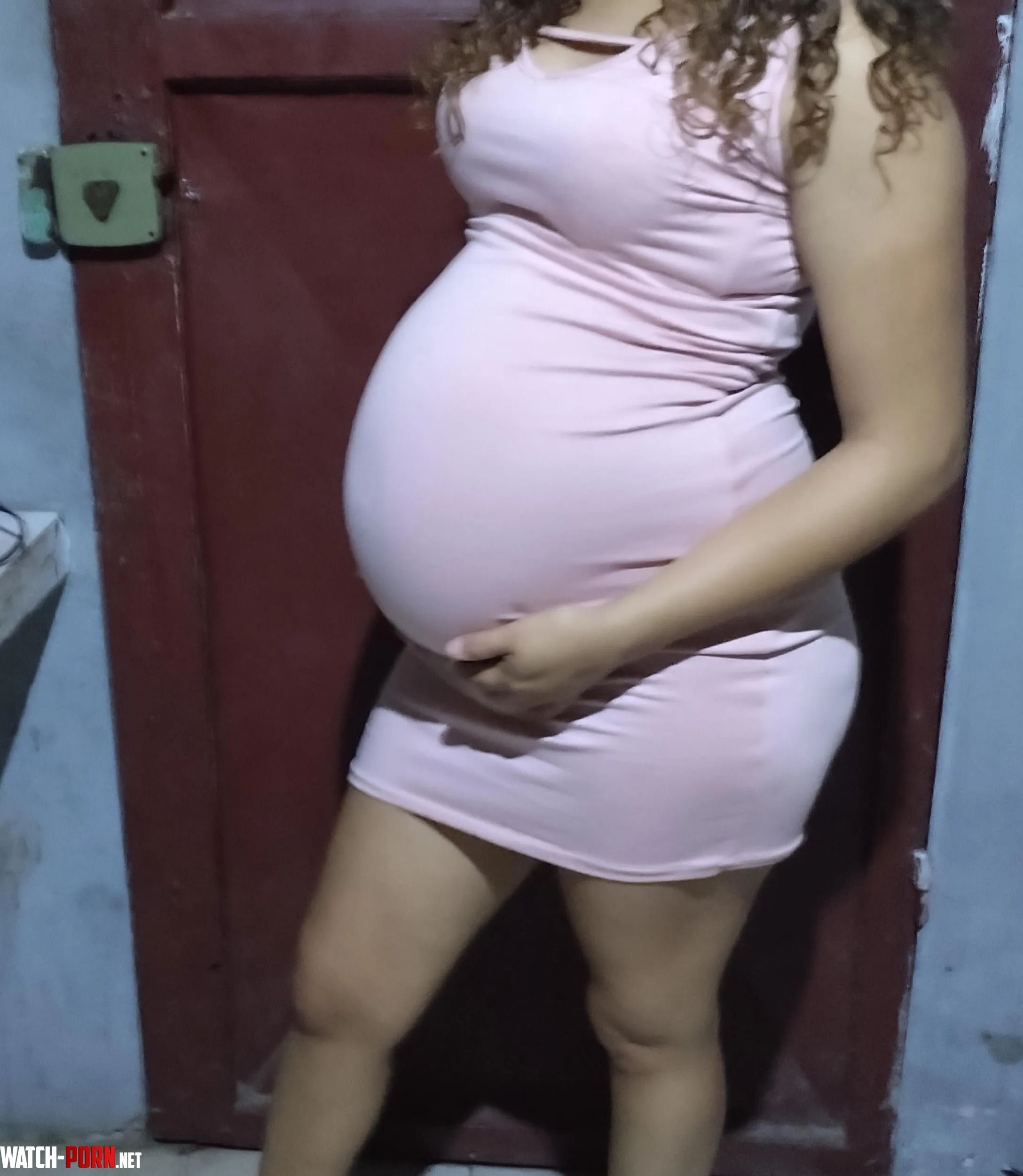 My dress is tight with my pregnant belly how do I look  by akmv1312