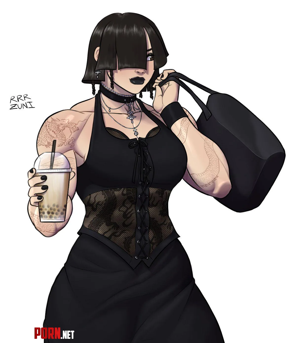 Buff goth girl RRRZuni by TheTMoneyMan