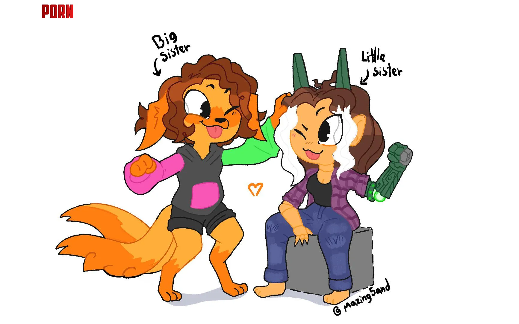 Different species sisters art by me by MazingSand