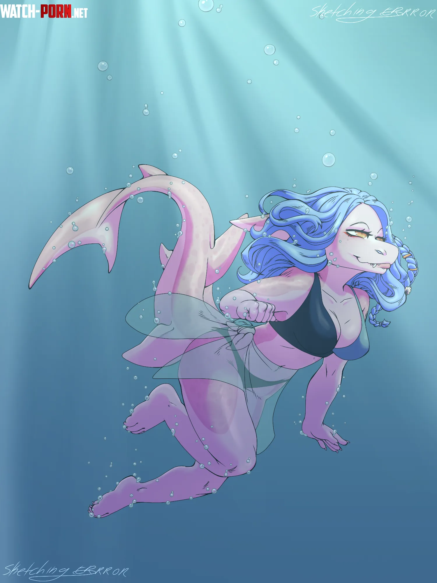 Under The Sea art by myself by sketchingERRROR