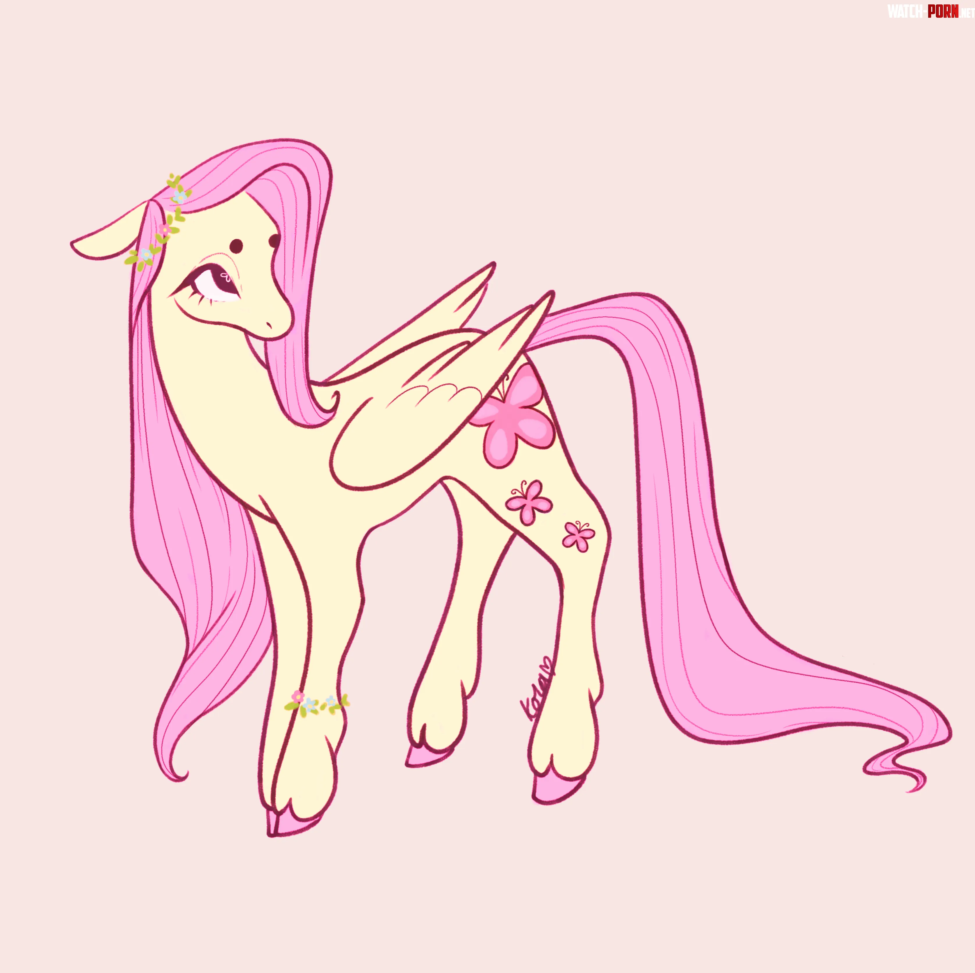 MLP Fluttershy art by me by _K0LA_