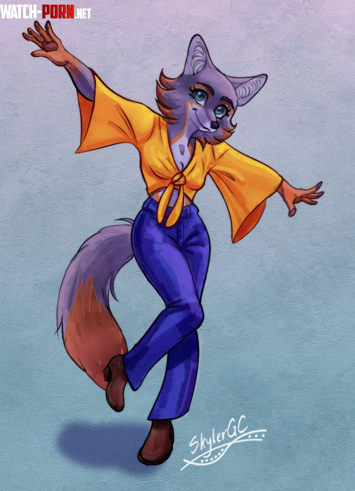 My furry character Grace SmithFoxA gray fox  by SkylerGC