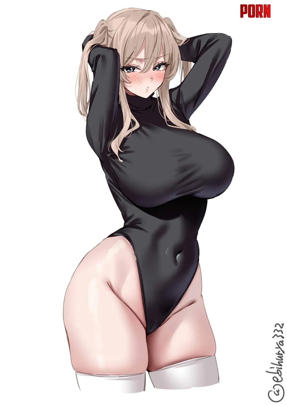 Turtleneck Leotard Graf Zeppelin Ebifurya KanColle by llamanatee