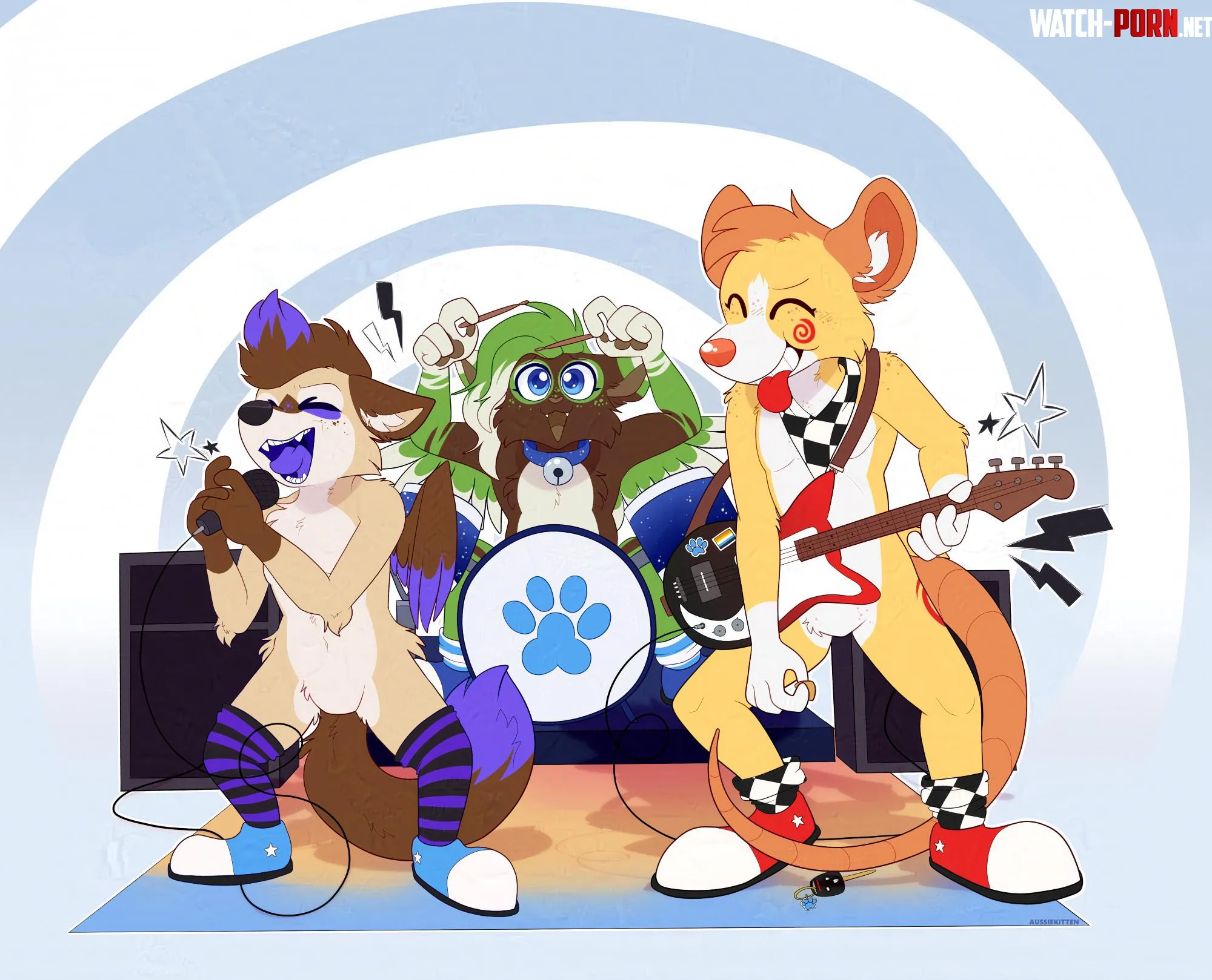 Pawsmacked Jammin time  by Aussie_Kitten_