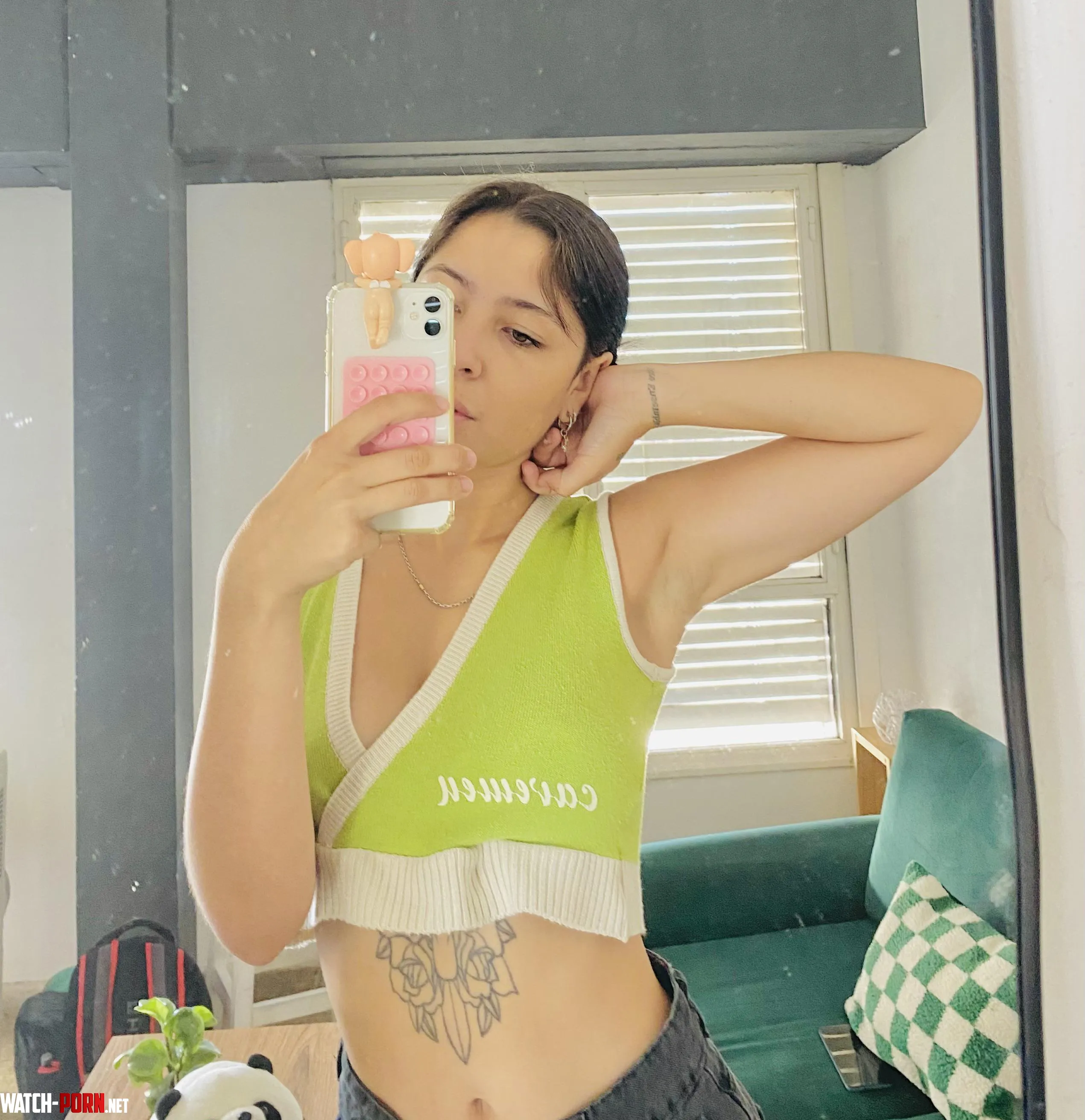 My first pic here with my favorite crop top by devonlain7