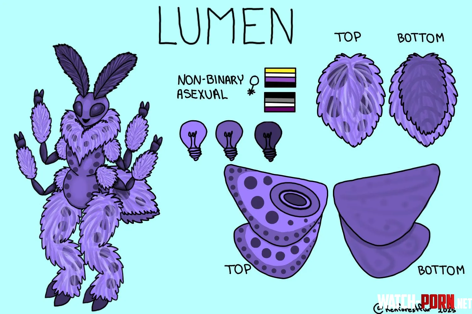 New ref sheet I made for a fellow redditer art by me by forestforlive