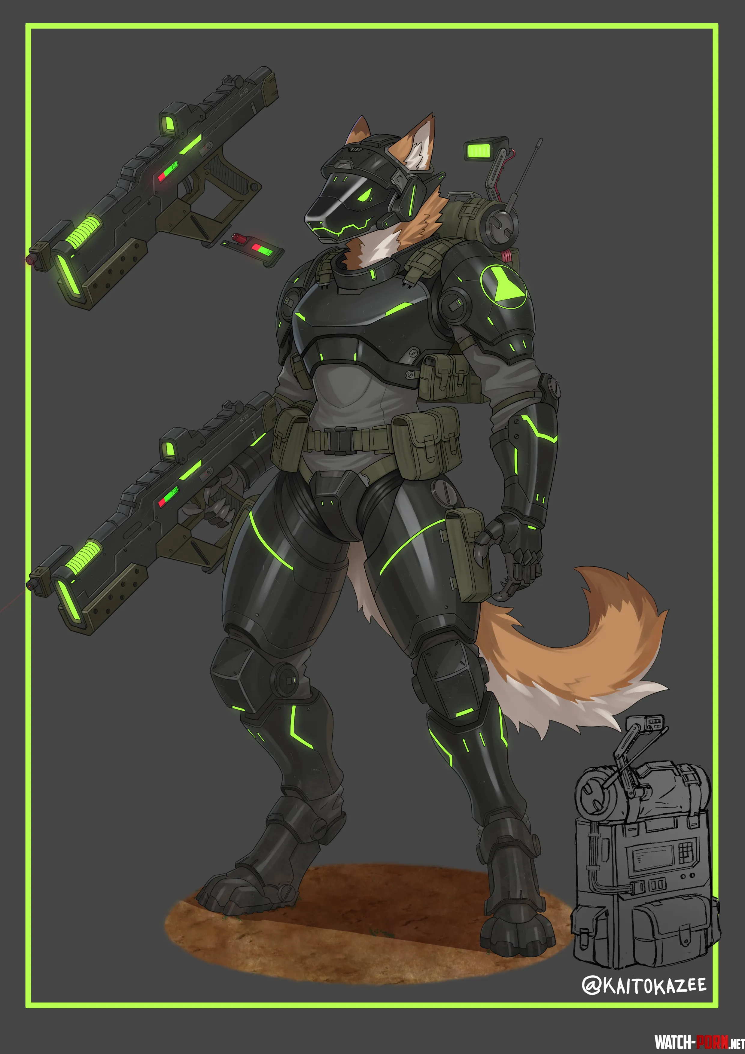 Recent Commission Design Combat Protogen Soldier by Kaito-Kaze