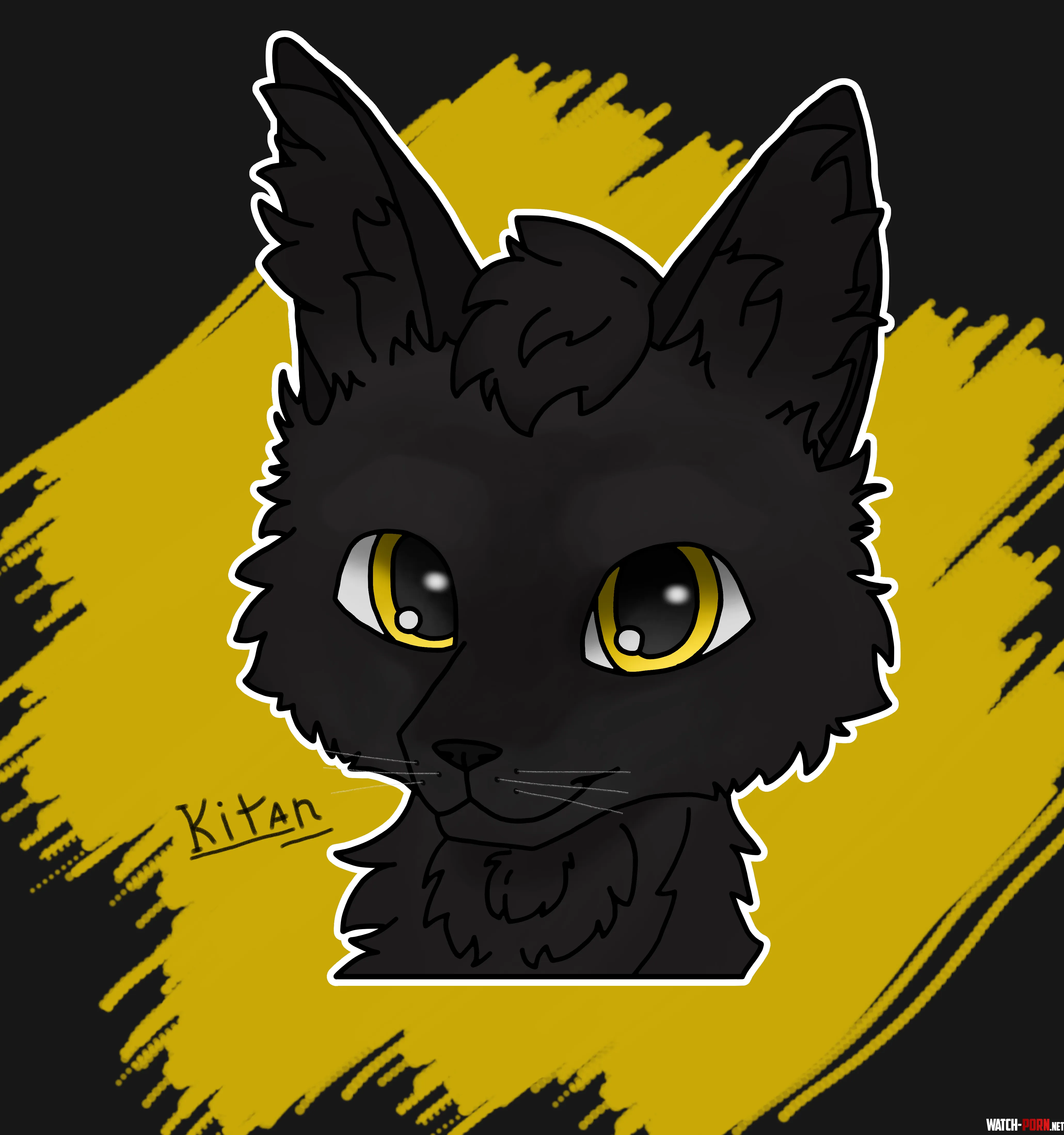 Yellow Eyes Art by me by Kitan077