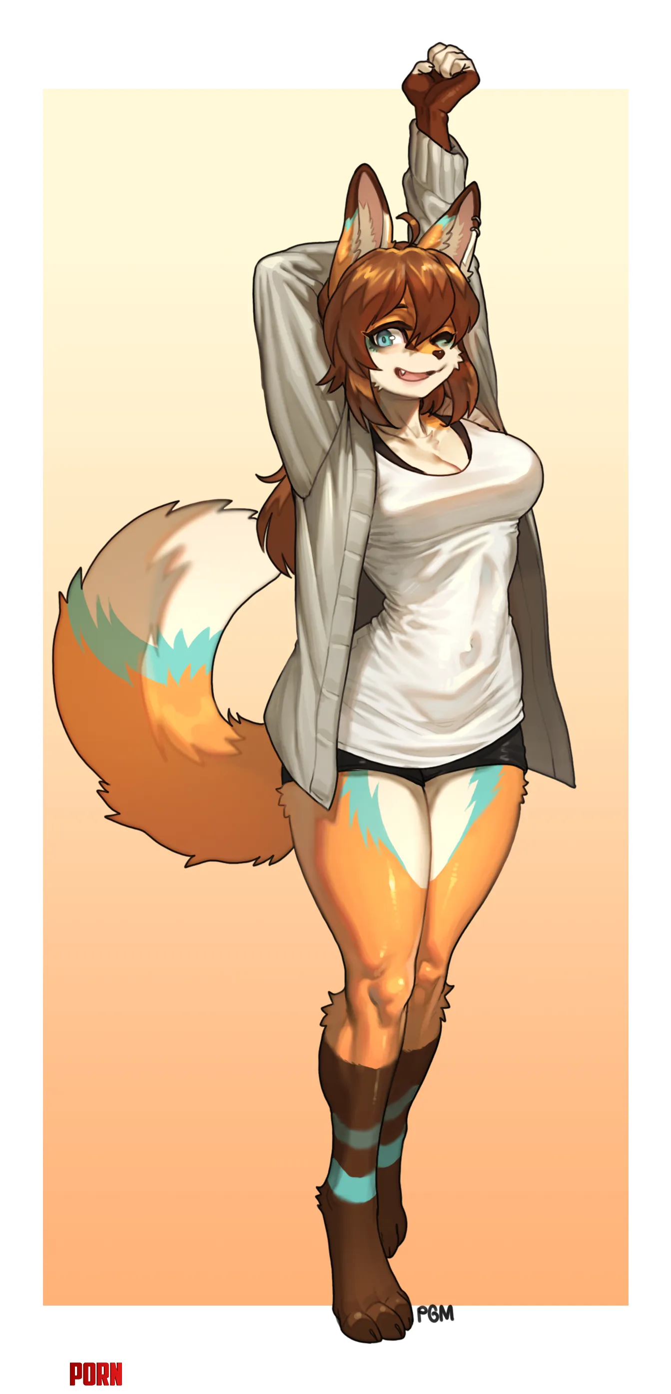 Foxxos morning stretch Art made by schewiener by MiloVarner