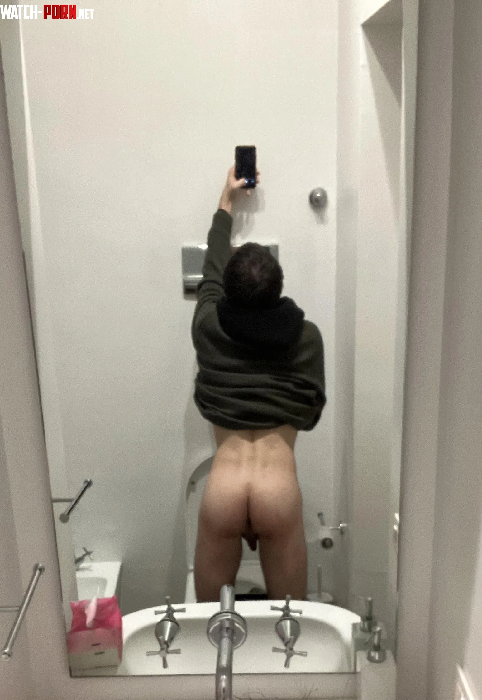 Taking a pic of my butt in the work bathroom by Any_Carpenter_7590