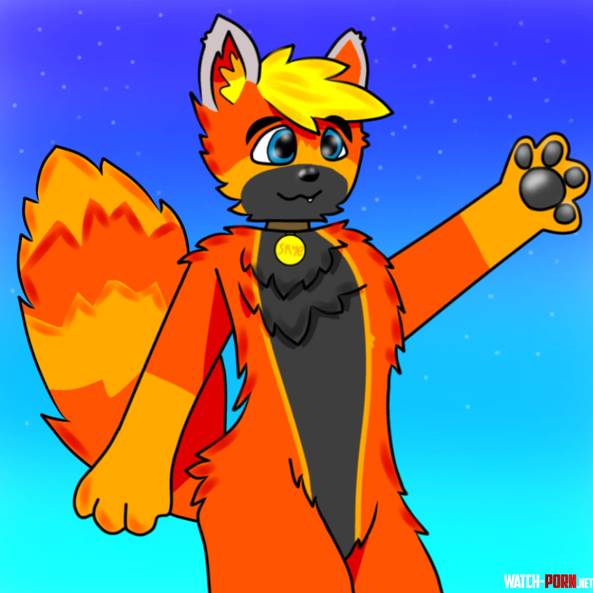 Haiiii waves art by me by SkyeRedPanda