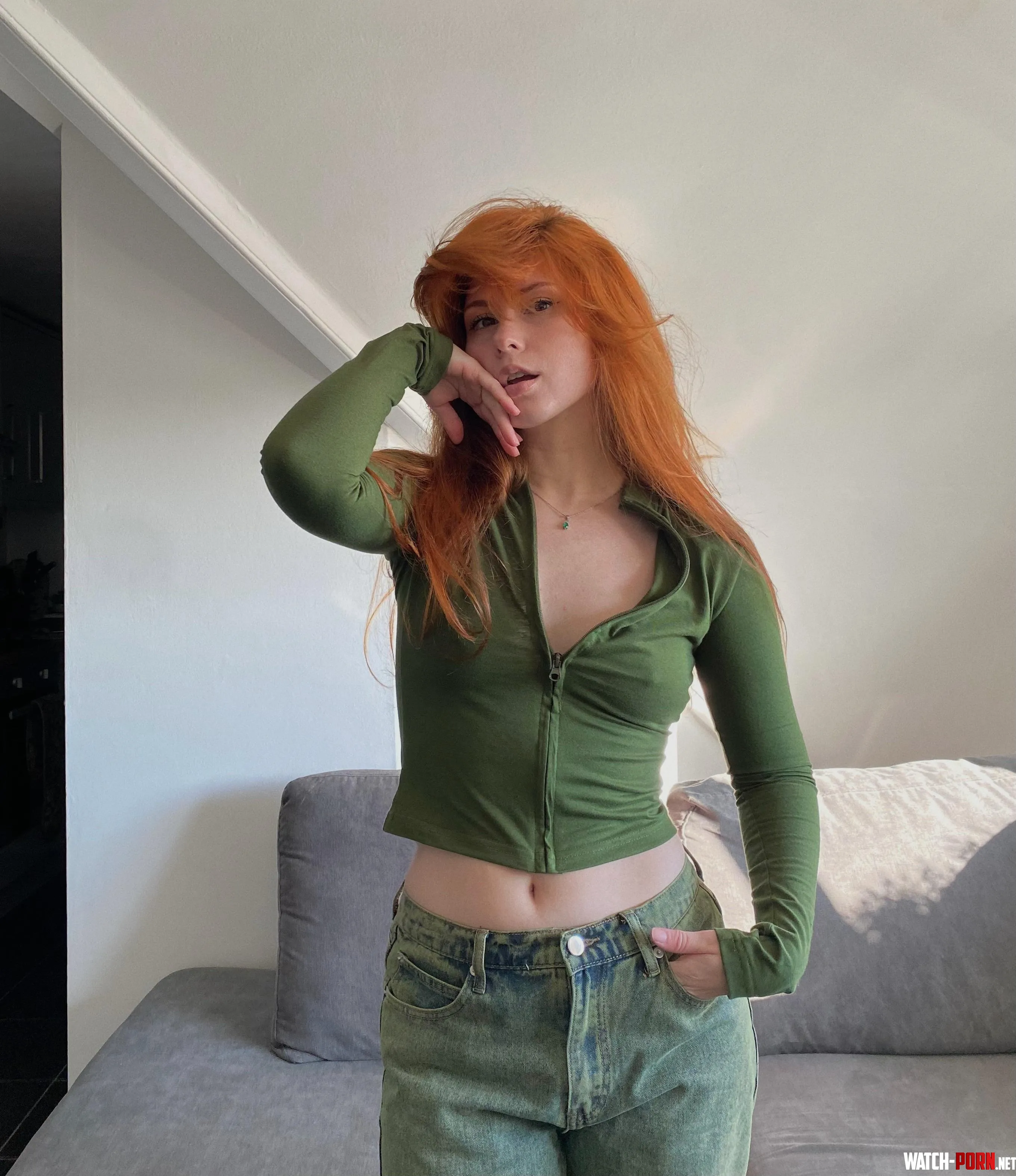 Really like to wear green Especially with no bra f29 by zenaanother