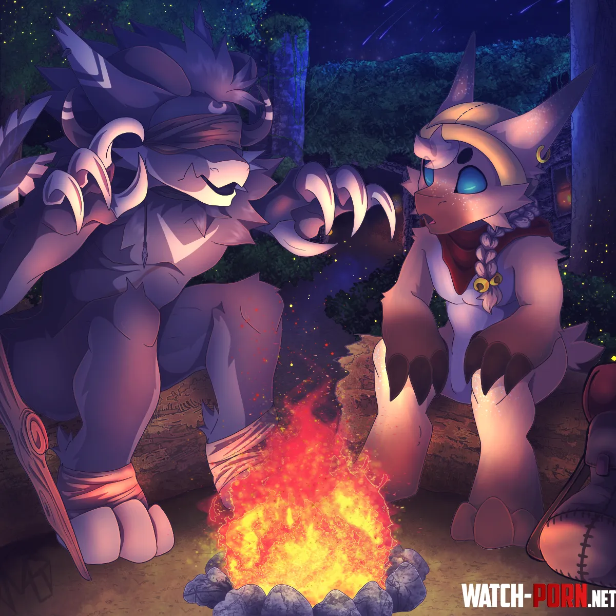 Around the Campfire meatmalt on bluesky by Mipmalt