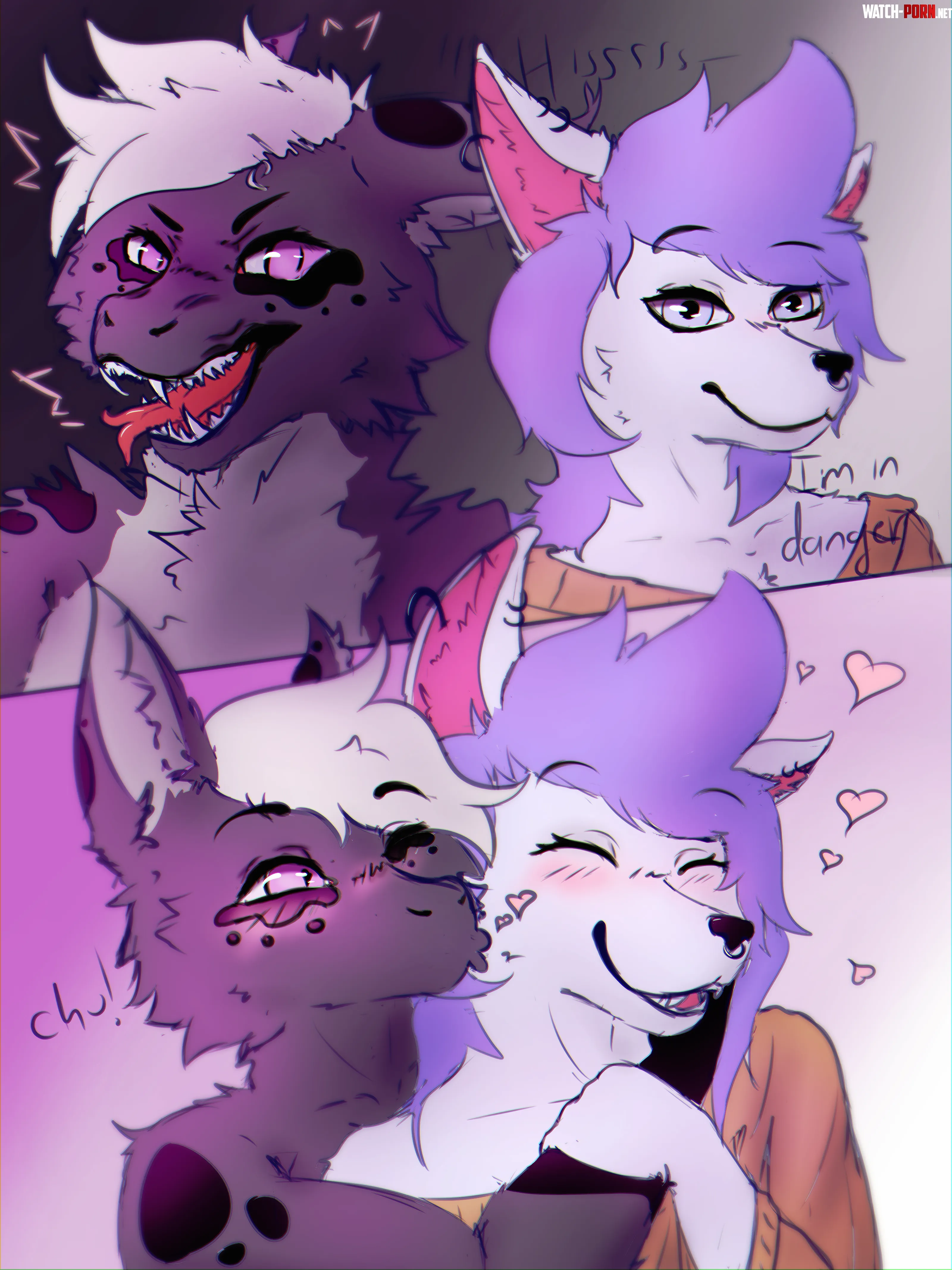 From growl to love  art by me GealachArts by MikeGealach