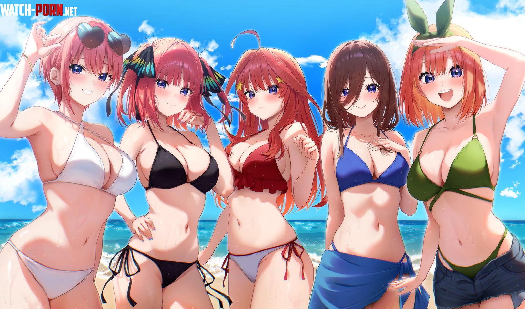 The Sisters On The Beach Quintessential Quintuplets by Csxc