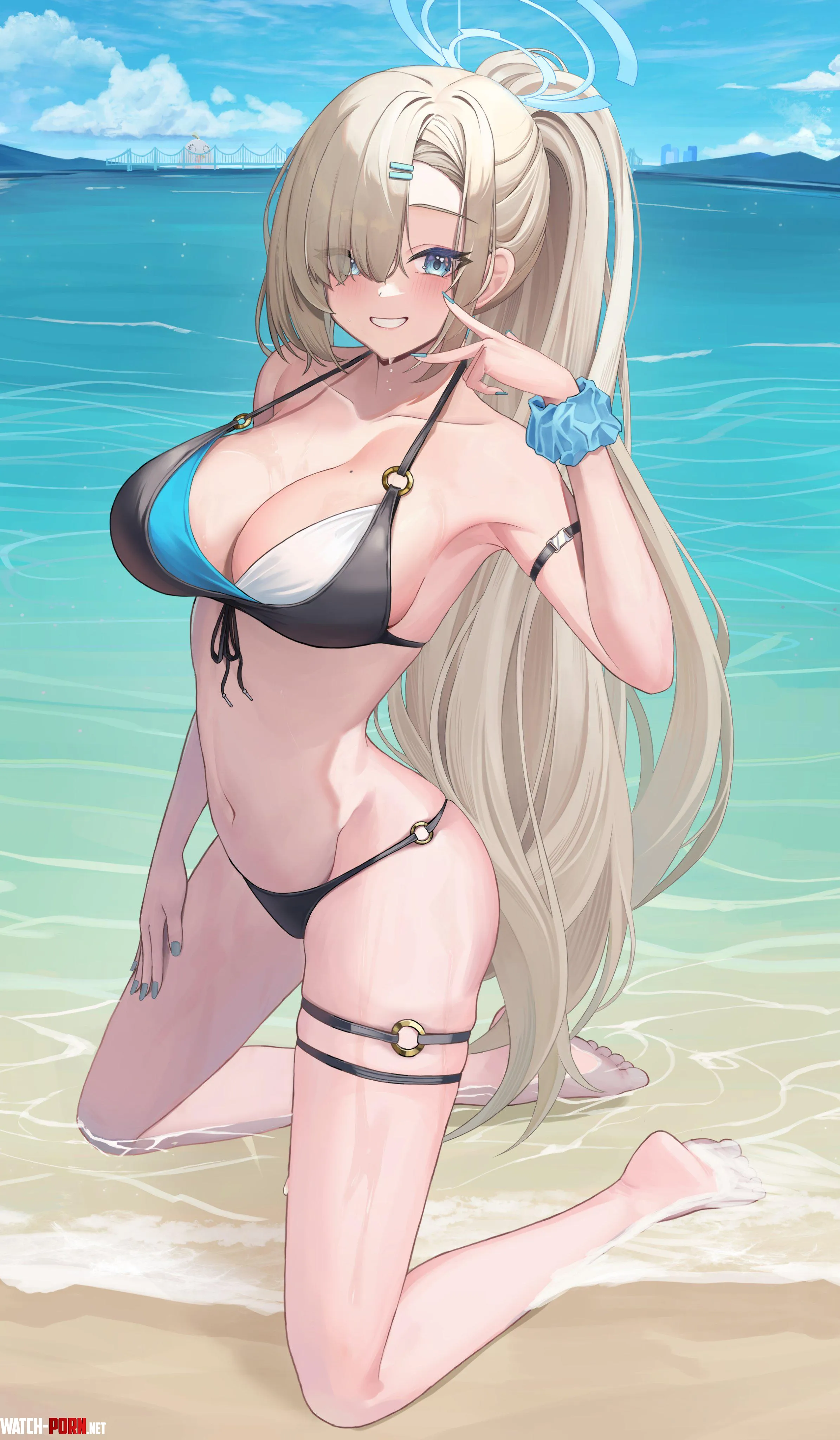 Asunas Beach Pose Blue Archive by A_MASSIVE_PERVERT