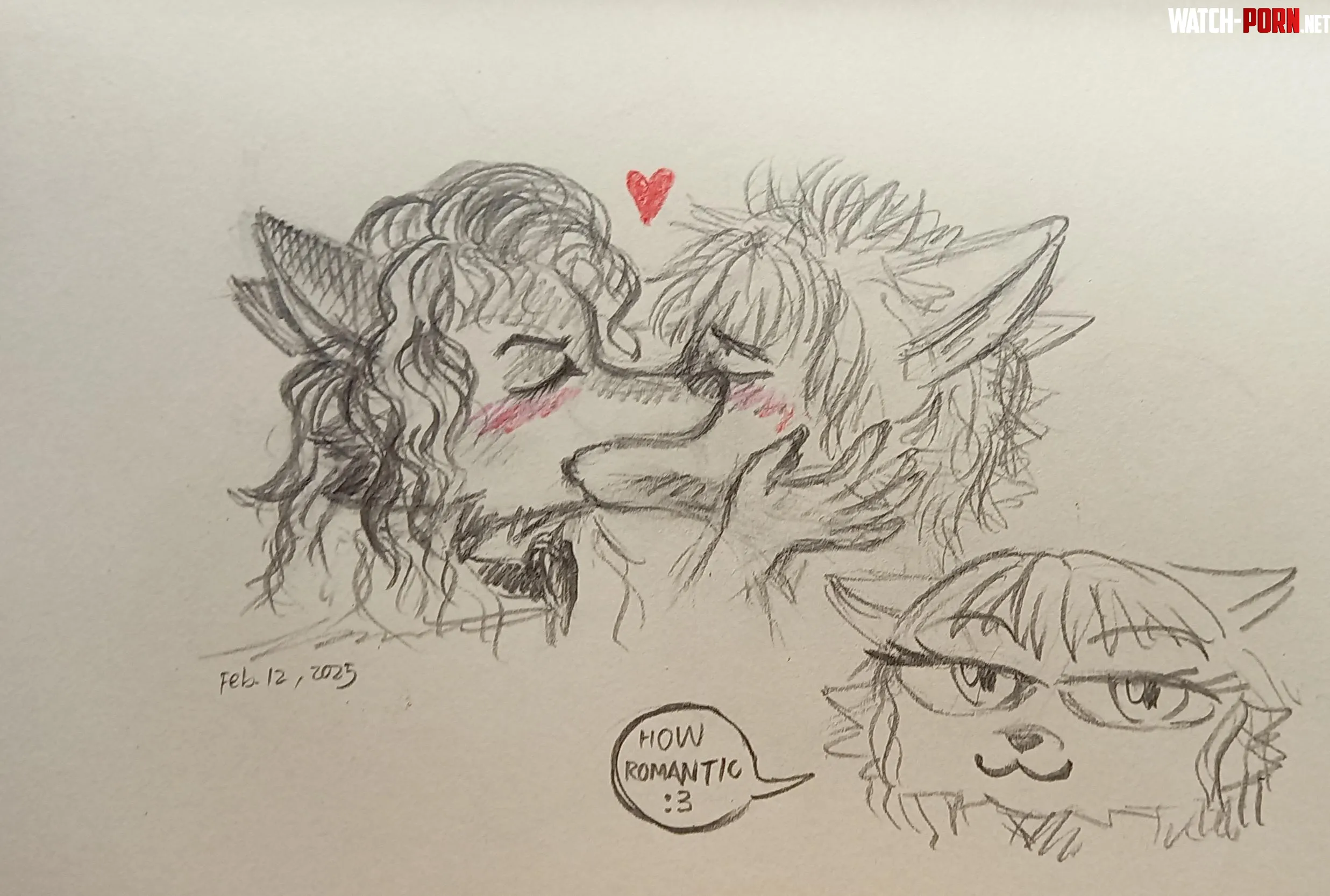 romantic kiss art by me by Jeryndave0574