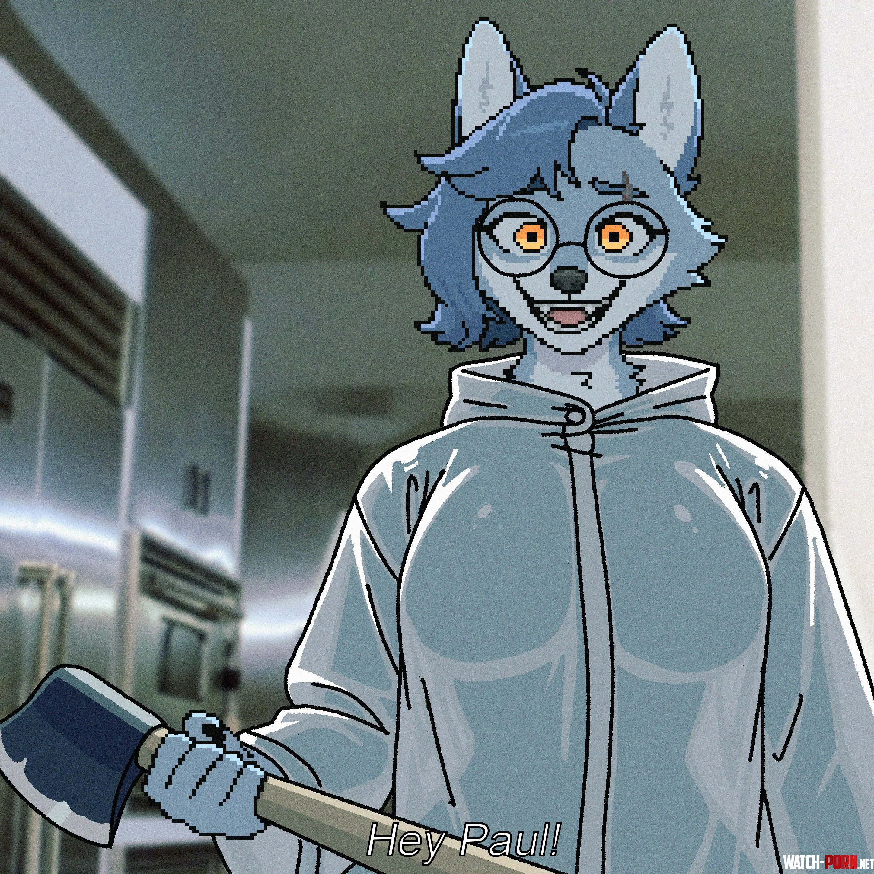 Drew my sona in a movie scene by PixelGuzzler