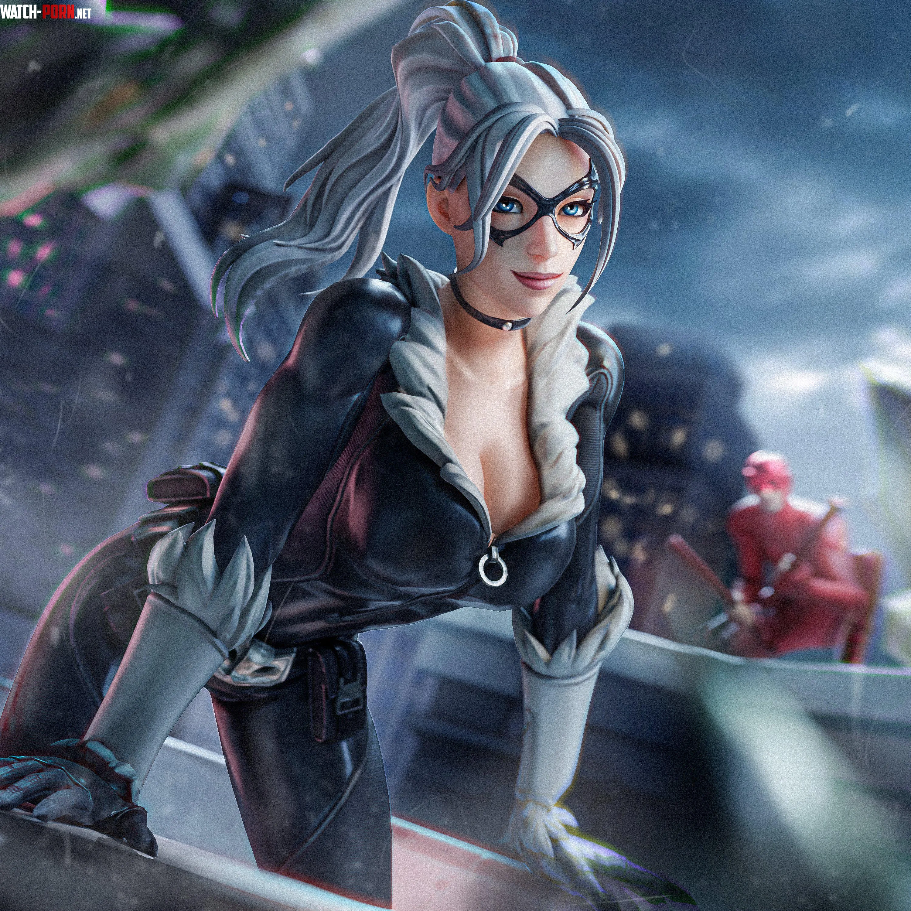 Cute Black Cat Jokar Marvel by xLxOxBxAx