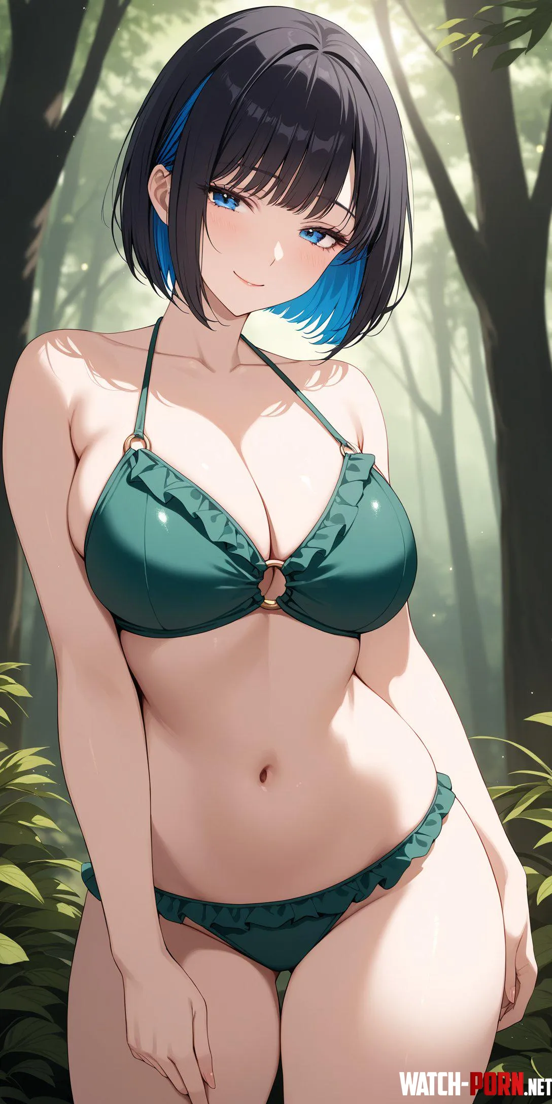 Dark Green Bikini by CheetahSperm18