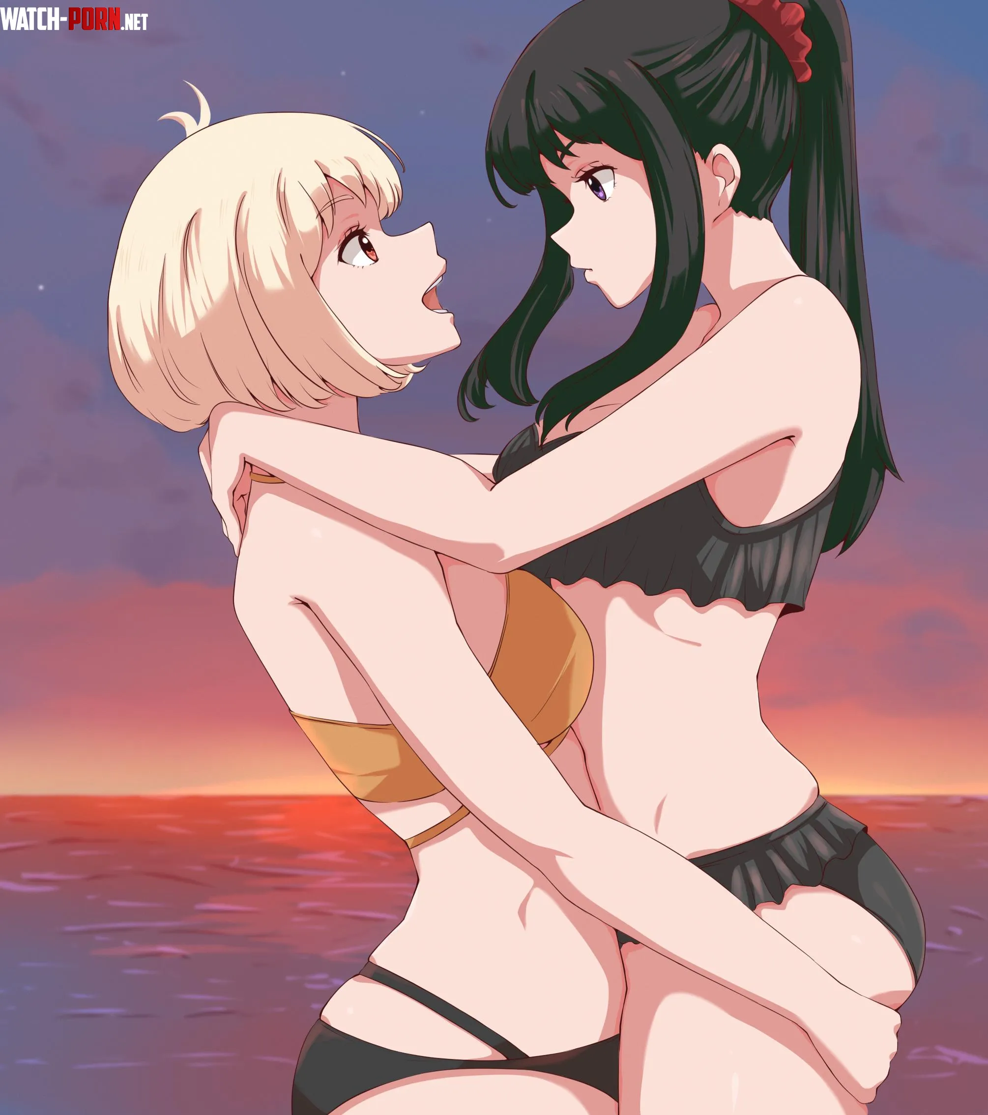 Beach Sunset Lycoris Recoil by Lovelycuttte