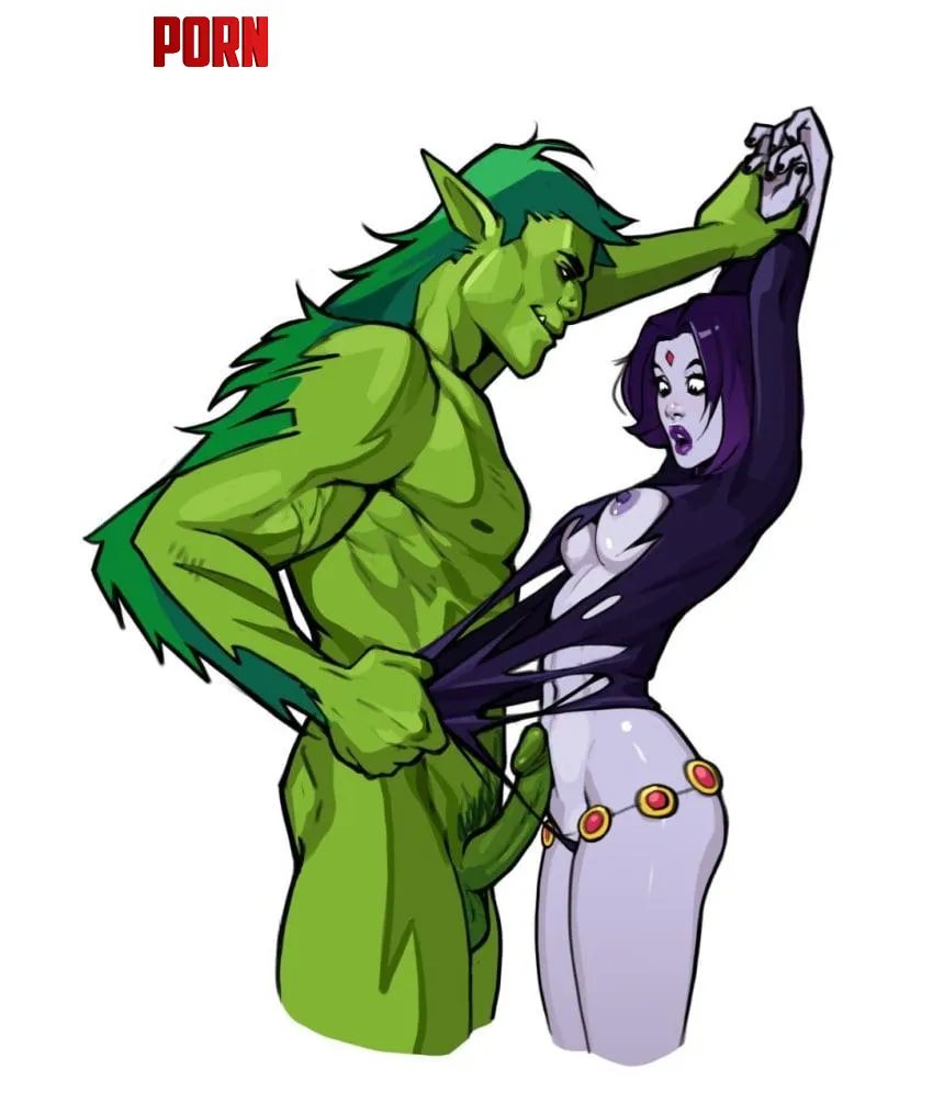 Minko DC Teen Titans Beastboy about to make Raven feel his beast All characters are adults by villianrules