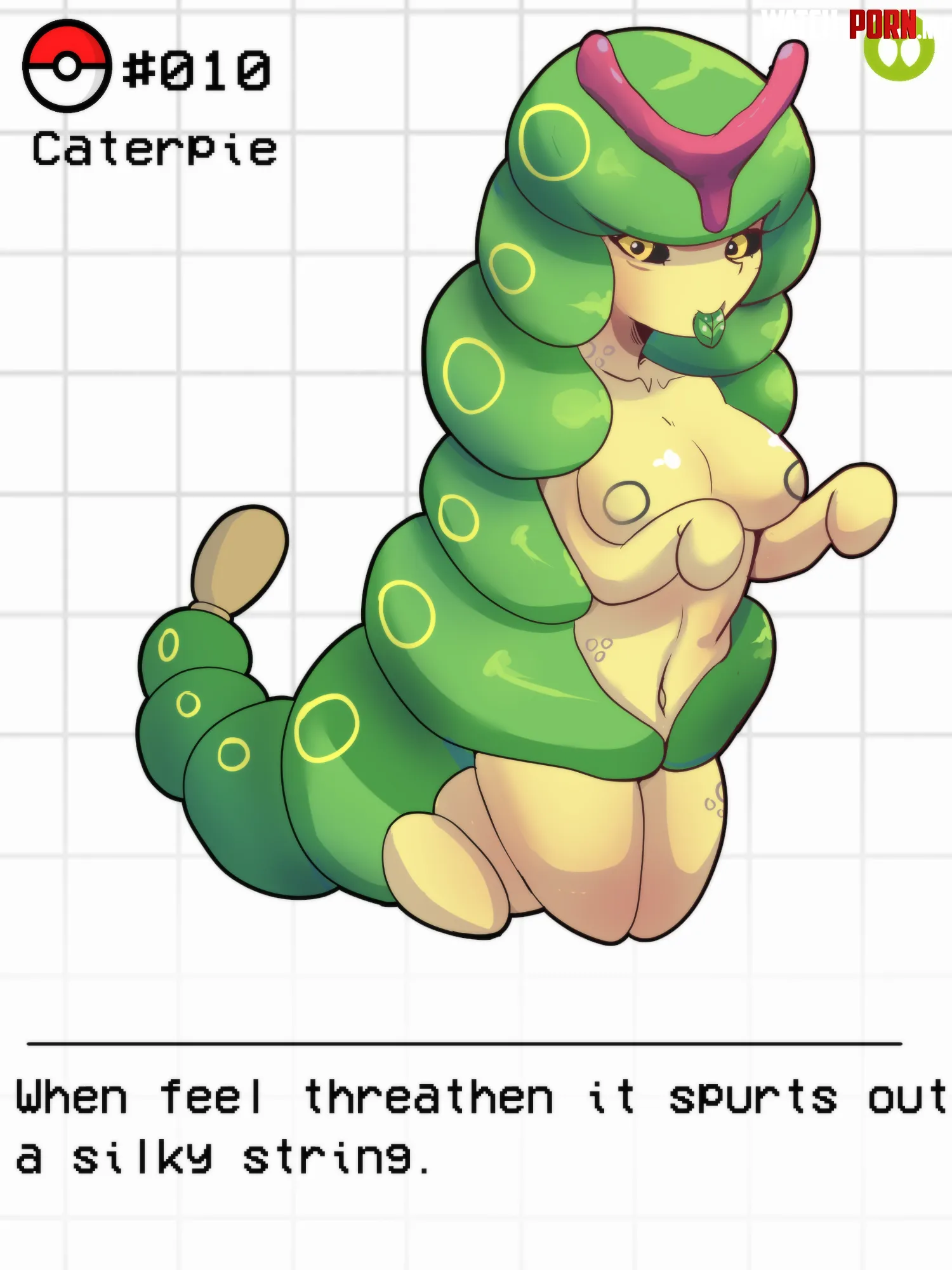 010 Caterpie Pokemon art by me by Bunny_012