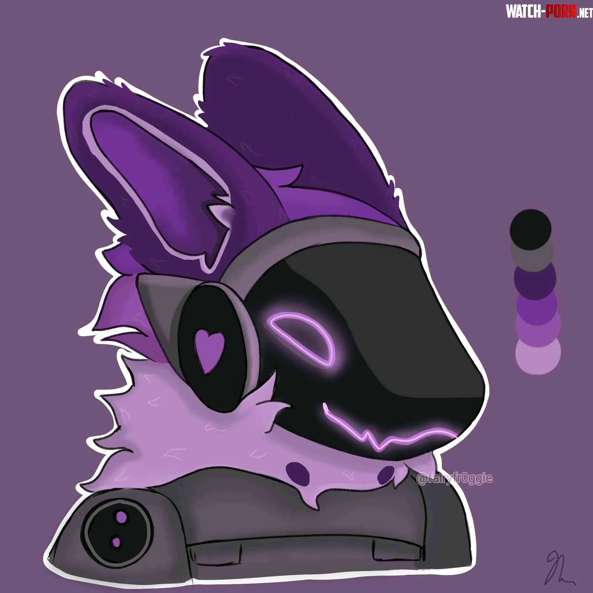 Cute protogen art by me comms open by fairyfr0ggie