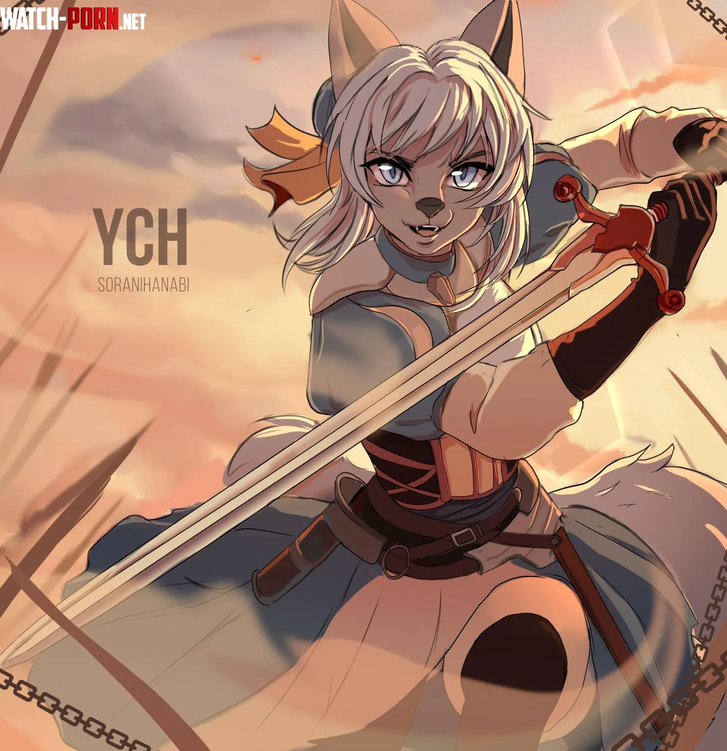 OPEN YCH Warrior Auction link on the comments by Soranihanabi