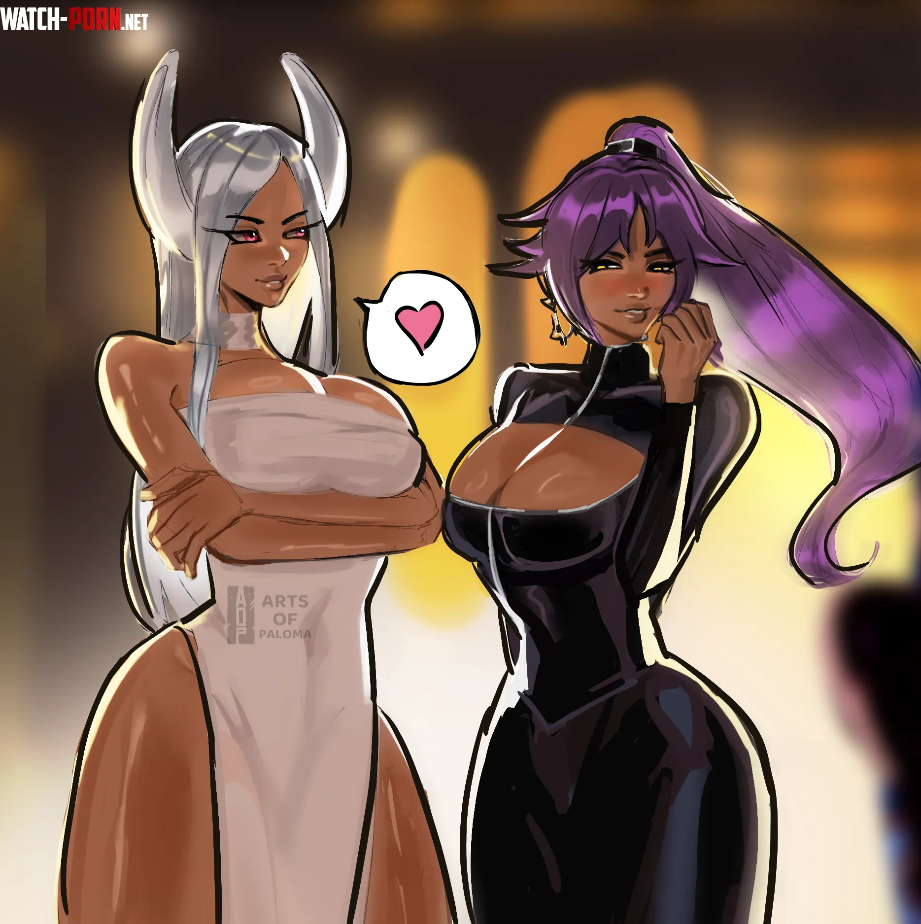 Mirko and Yoruichi by Tentioid9