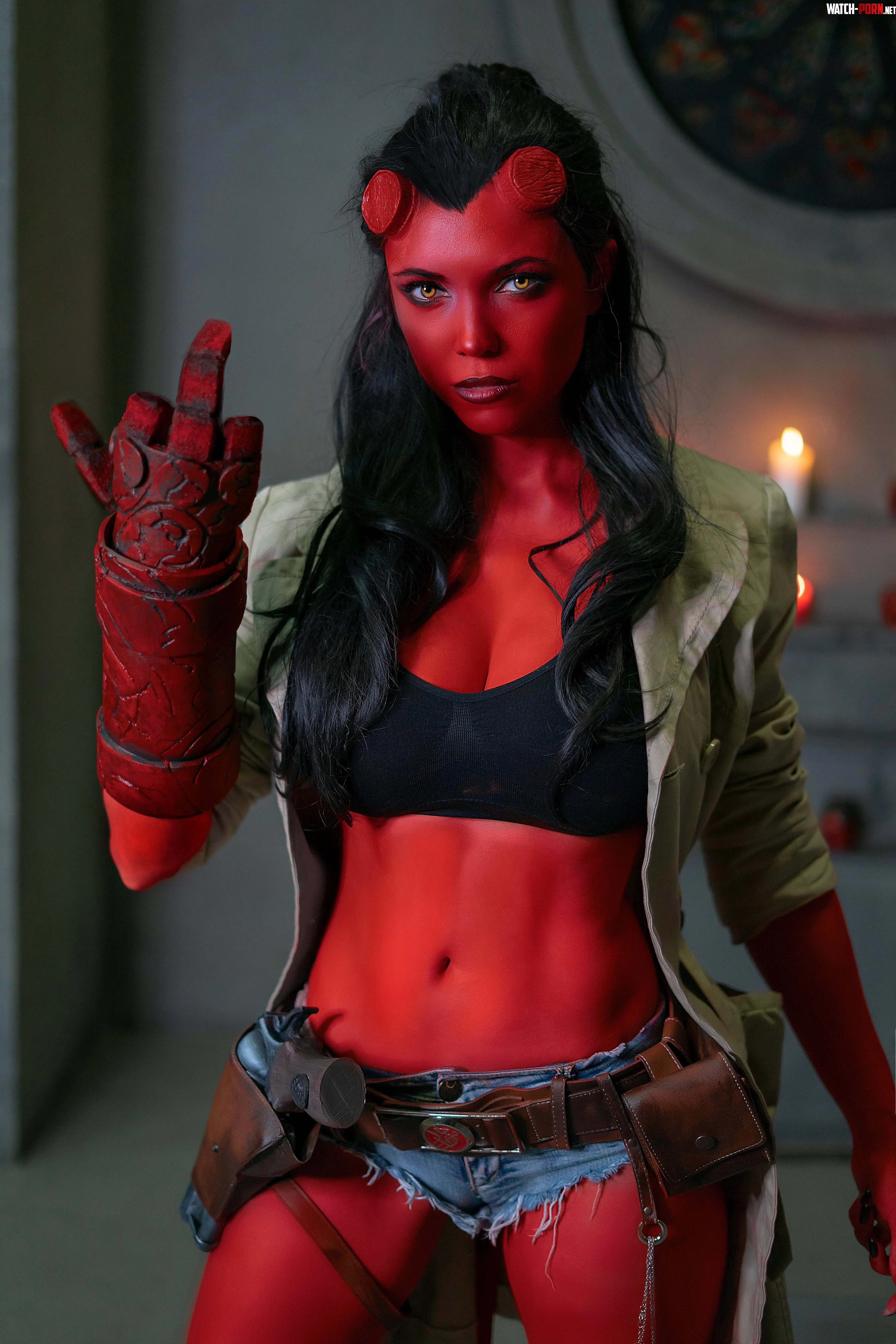 Fem Hellboy by Octokuro by iam_ocotkuro