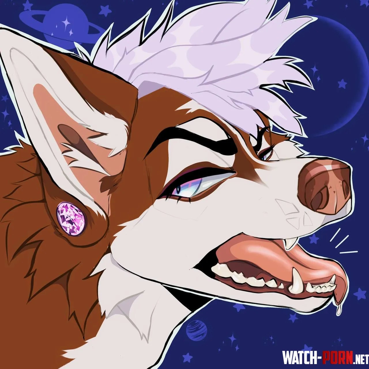 Luna the Siberian husky art by me by sethisdeath11